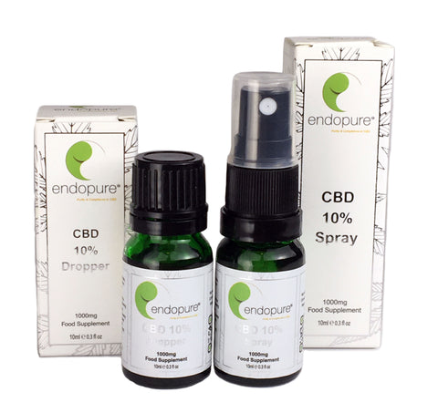 10% CBD Spray 10ml - EU organically certified Hemp - Endopure Ltd