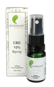 10% CBD Spray 10ml - EU organically certified Hemp - Endopure Ltd
