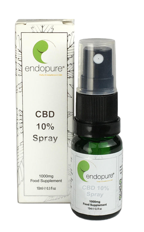 10% CBD Spray 10ml - EU organically certified Hemp - Endopure Ltd