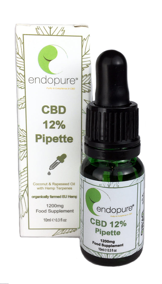 12% CBD Oil Pipette 10ml - EU organically certified Hemp - Endopure Ltd