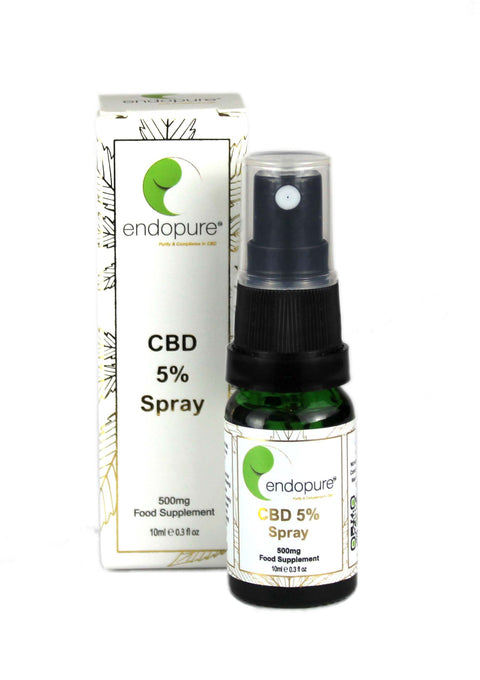 5% CBD Spray 10ml - EU organically certified Hemp - NEW Blend - Endopure Ltd