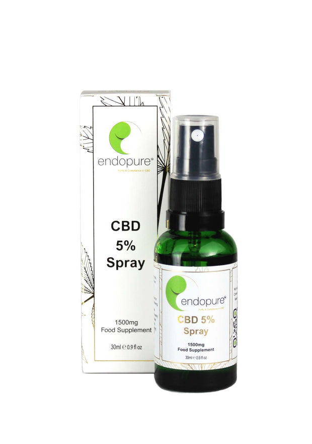 5% CBD Spray 30ml - EU organically certified Hemp - Endopure Ltd